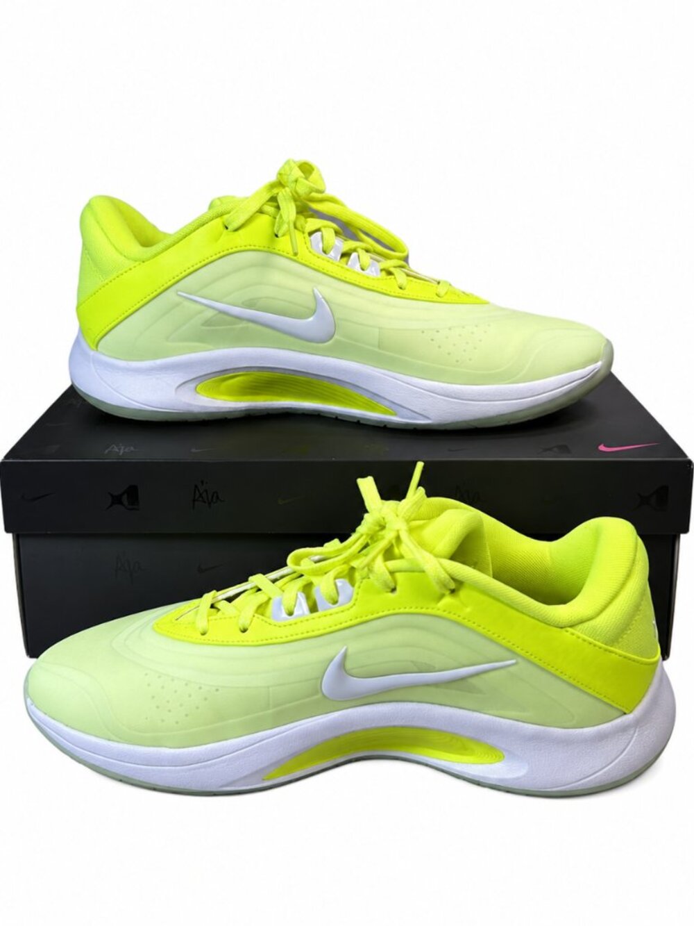 NEW Nike A'One A'ja Wilson Basketball Volt White Men's 9 Women's 10.5 FZ8605-702